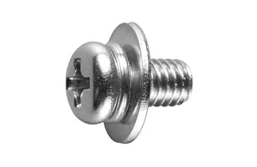 鉄(+) スリムPANヘッドナベ頭セムス小ねじ P＝3 (バネ座+JIS平座 組込)